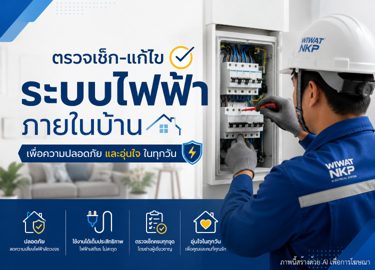 ตรวจเช็ก-แก้ไข ระบบไฟฟ้าภายในบ้าน